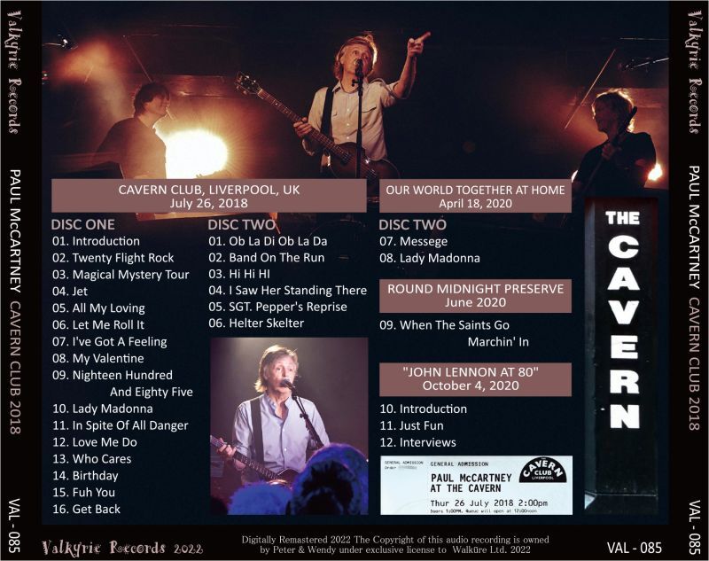 PAUL McCARTNEY / 2018 CAVERN CLUB (2CD)