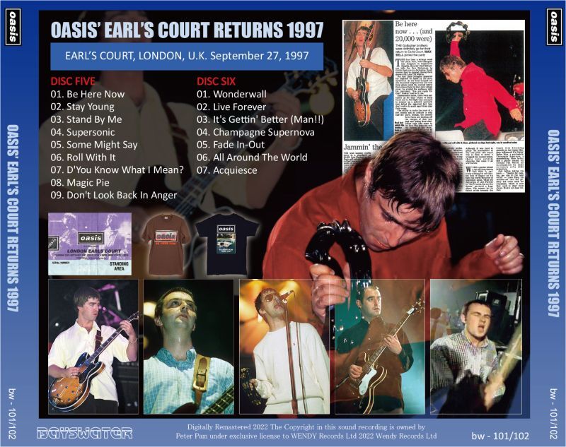 OASIS / OASIS' EARL'S COURT RETURNS 1997 (6CD)