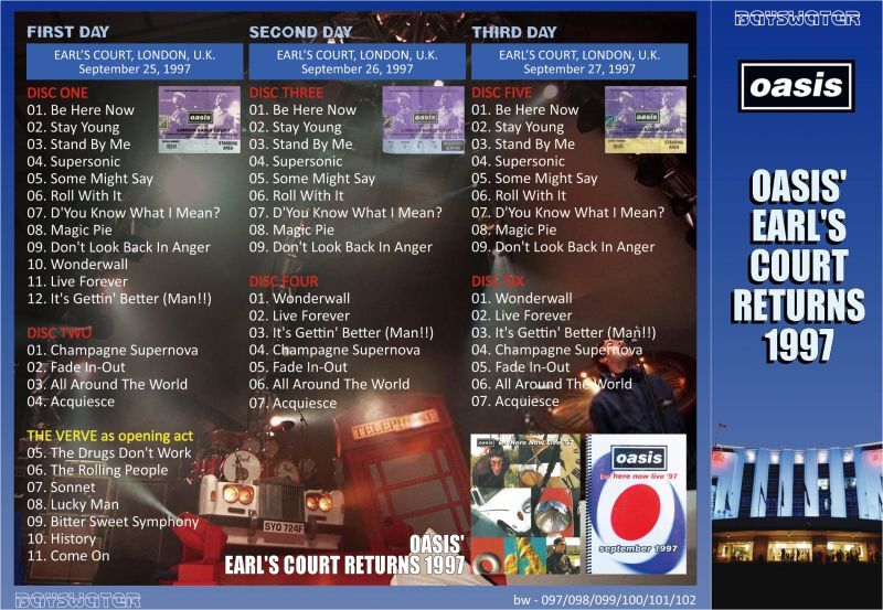 洋楽 oasis / Earl's Court Returns 1997 (6CD) OASIS 1997 OASIS' EARL'S COURT RETURNS 6CD - NEO FAUST
