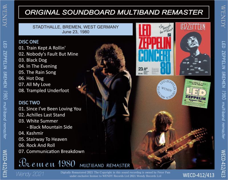 LED ZEPPELIN / BREMEN 1980 MULTIBAND REMASTER (2CD)