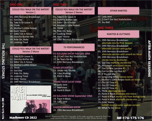 THE ROLLING STONES / AFTERMATH SESSIONS (3CD)