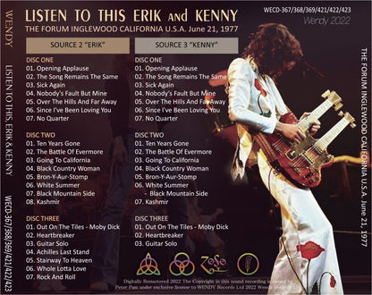 LED ZEPPELIN / LISTEN TO THIS, EDDIE 1977 COMPLETE COLLECTION (9CD)