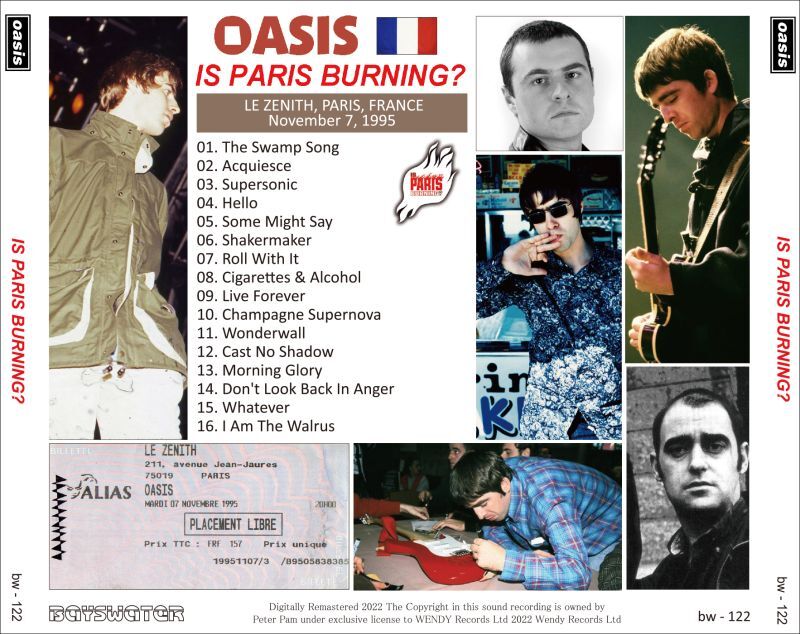 OASIS / 1995 IS PARIS BURNING? (1CD)