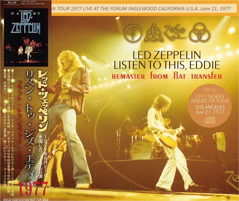 LED ZEPPELIN / LISTEN TO THIS, EDDIE 1977 REMASTER FROM FLAT TRANSFER (3CD)