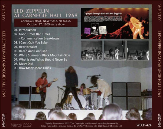 LED ZEPPELIN / AT CARNEGIE HALL 1969 (1CD)