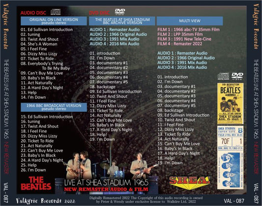 THE BEATLES / 1965 LIVE AT SHEA STADIUM NEW REMASTER AUDIO & FILM (1CD+1DVD)