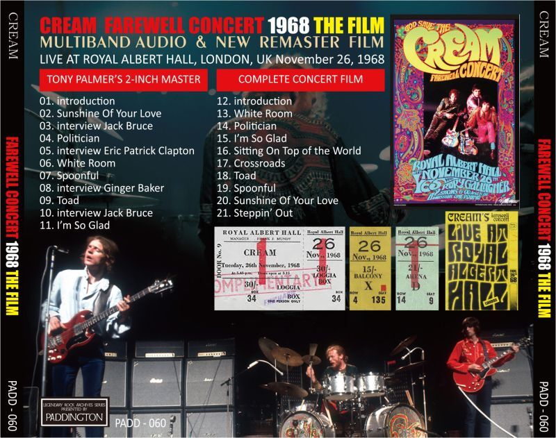 CREAM / 1968 FAREWELL CONCERT THE FILM (1DVD)