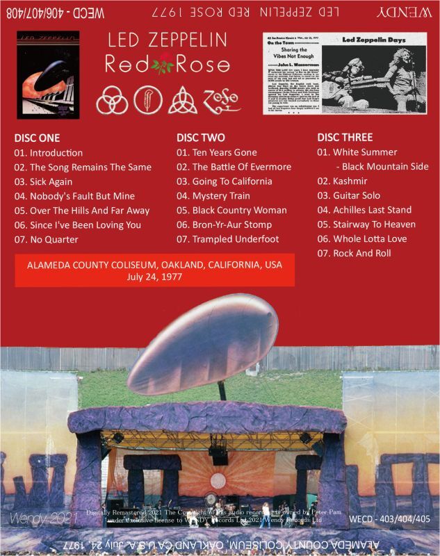 LED ZEPPELIN / 1977 RED ROSE (3CD)