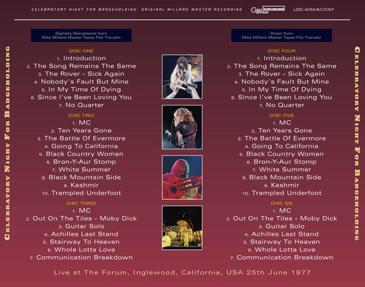 LED ZEPPELIN / CELEBRATORY NIGHT FOR BADGEHOLDING (6CD)