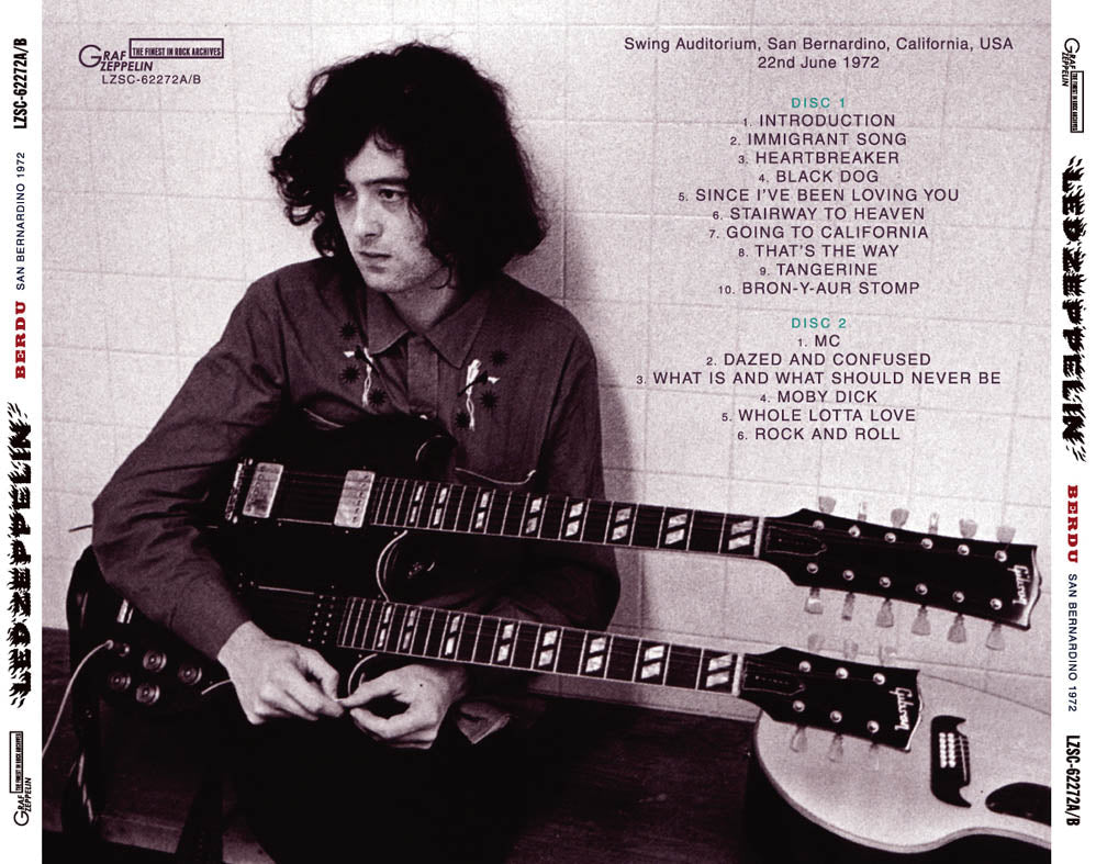 LED ZEPPELIN / BERDU SAN BERNARDINO 1972 (2CD)