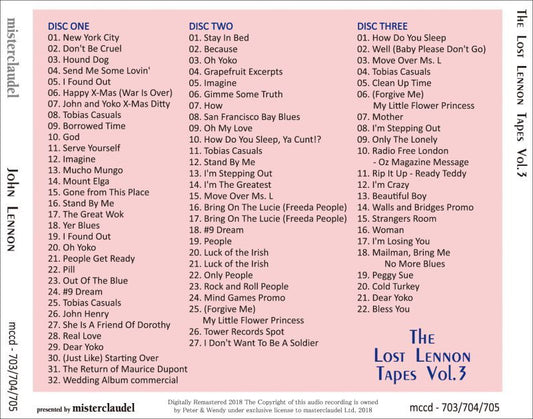 JOHN LENNON / THE LOST LENNON TAPES VOL.3 (3CD)