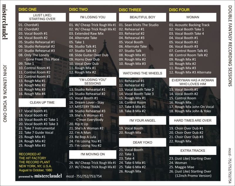 JOHN LENNON / DOUBLE FANTASY RECORDING SESSIONS (4CD+1DVD)