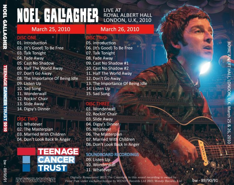 NOEL GALLAGHER / TEENAGE CANCER TRUST 2010 (3CD)