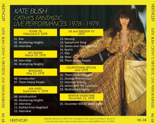 KATE BUSH / CATHY'S FANTASTIC LIVE PERFORMANCES 1978-1979 (1CD)