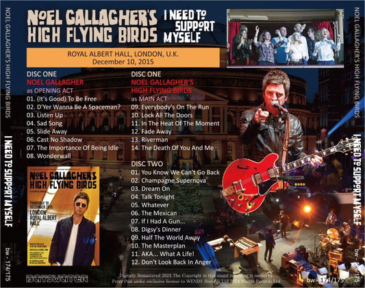 NOEL GALLAGHER / 2015 I NEED TO SUPPORT MYSELF (2CD)