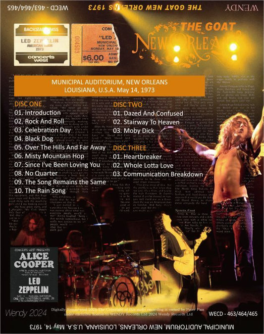 LED ZEPPELIN / 1973 THE GOAT NEW ORLEANS (3CD)