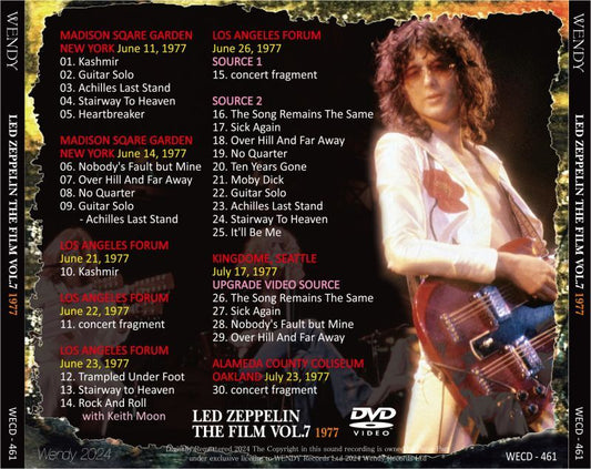 LED ZEPPELIN / THE FILM VOL.7 1977 (1DVD)