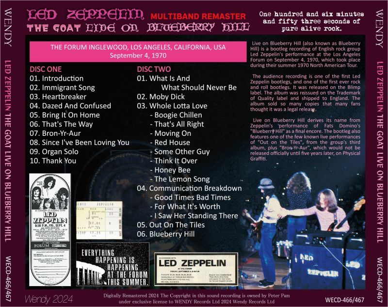 LED ZEPPELIN / 1970 THE GOAT LIVE ON BLUEBERRY HILL (2CD)