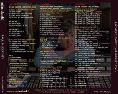 PAUL McCARTNEY / RECORDING VAULT UNDERDUBBED VOL.2 (3CD)