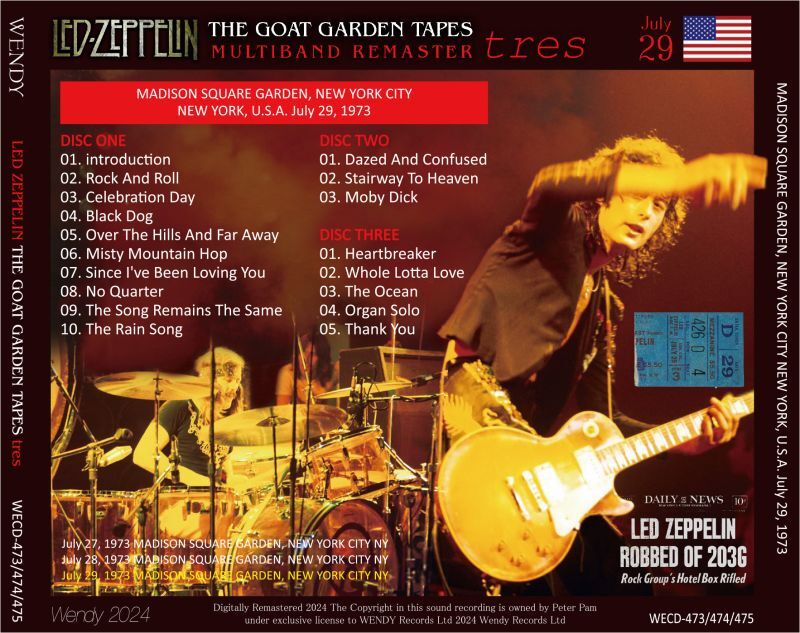 LED ZEPPELIN / 1973 THE GOAT GARDEN TAPES tres (3CD)