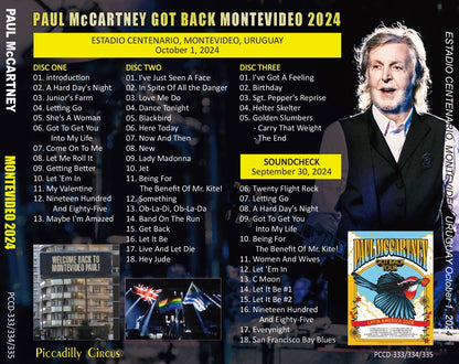PAUL McCARTNEY / 2024 GOT BACK MONTEVIDEO (3CD)