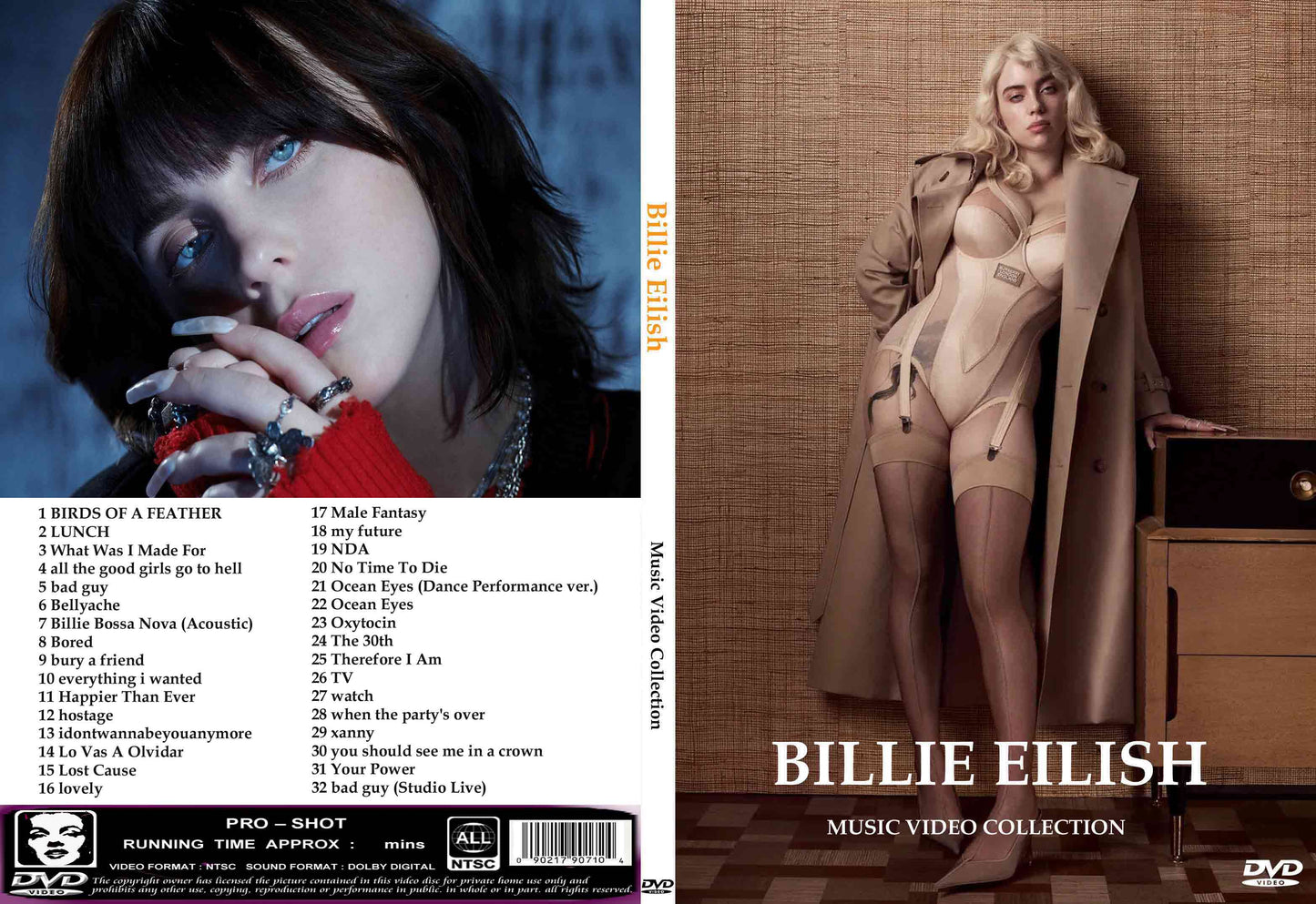 Billie Eilish / Colección de vídeos musicales (1 DVDR)