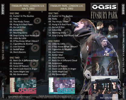 OASIS / 2002 FINSBURY PARK (5 CD)
