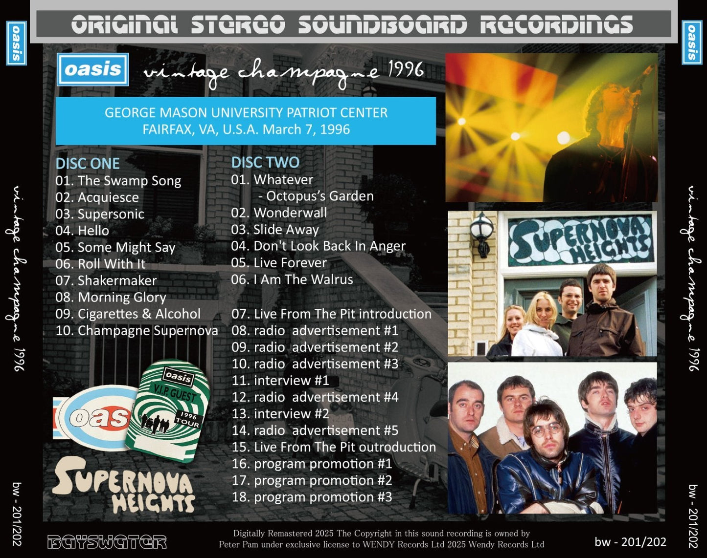 OASIS / 1996 VINTAGE CHAMPAGNE (2CD)