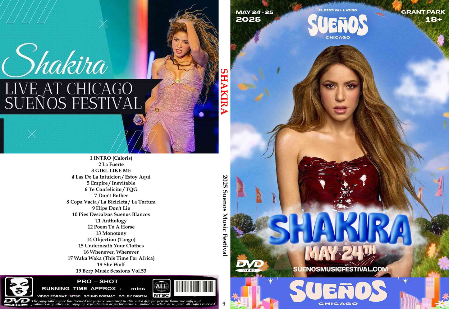 Shakira / Festival de Música Sueños 2025 (1 DVD)