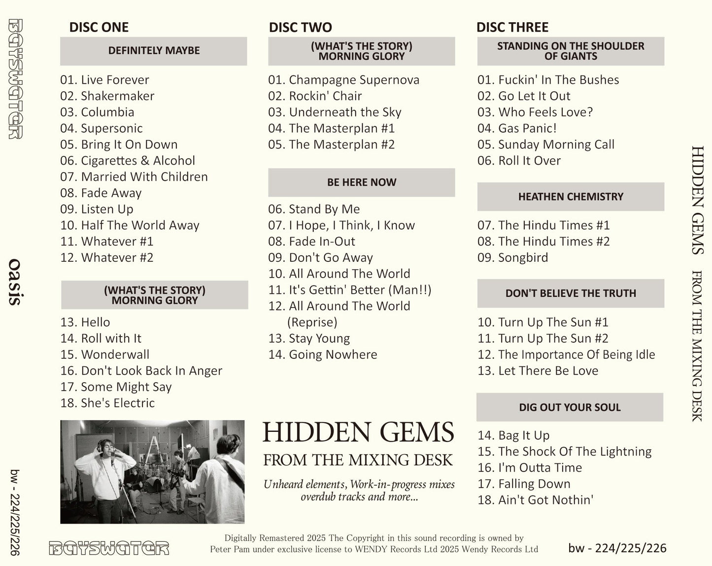 OASIS / HIDDEN GEMS 1994 - 2008 (3CD)