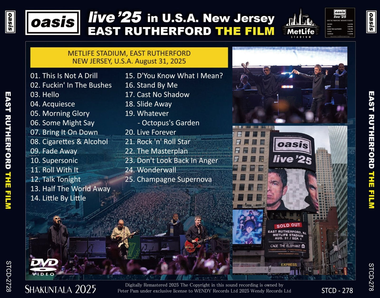 OASIS / 2025 EAST RUTHERFORD IL FILM (1DVD)