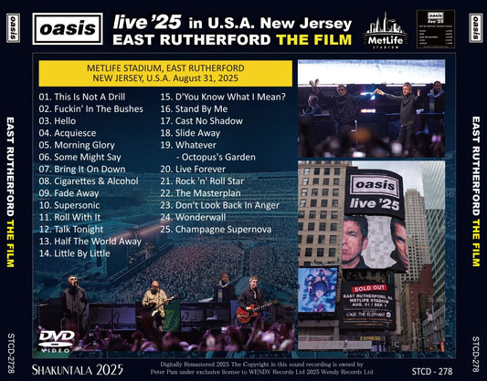 OASIS / 2025 EAST RUTHERFORD IL FILM (1DVD)