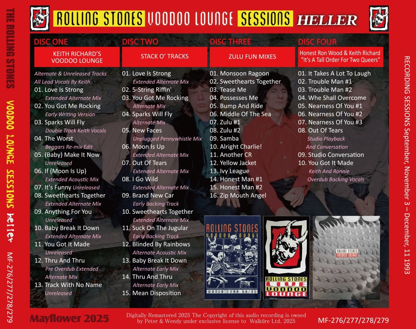 THE ROLLING STONES / VOODOO LOUNGE SESSIONS HELLER (5CD)