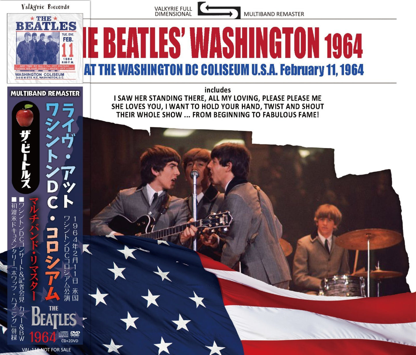 THE BEATLES / 1964 THE BEATLES EWASHINGTON (1CD+2DVD)
