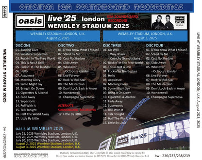 OASIS / 2025 WEMBLEY STADIUM (4CD)
