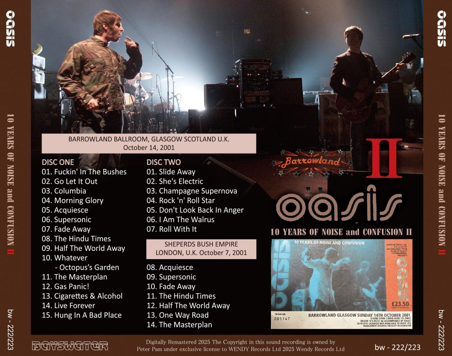 OASIS / 10 YEARS OF NOISE AND CONFUSION 2001 II (2CD+obi)