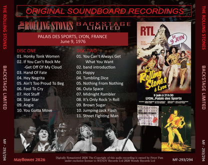 THE ROLLING STONES / 1976 BACKSTAGE LIMITED (2CD)