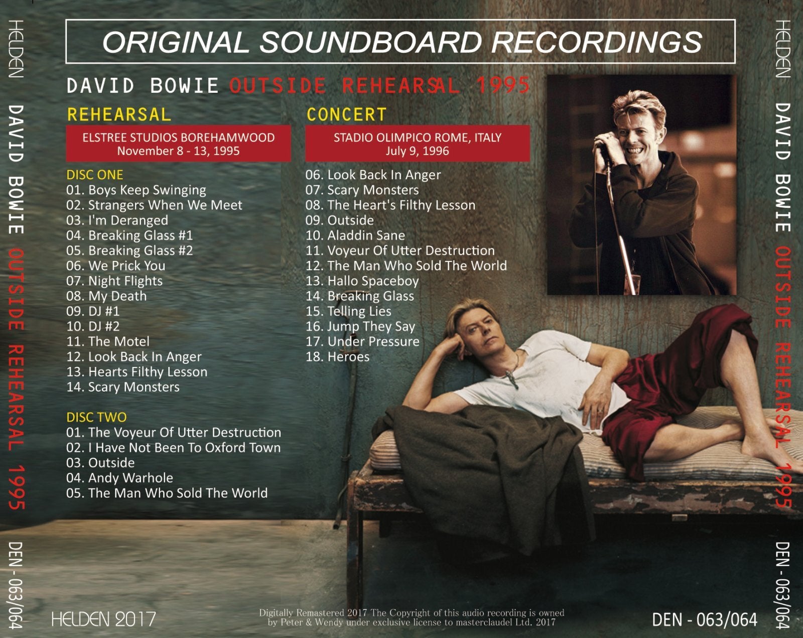 DAVID BOWIE / 1995 OUTSIDE REHEARSAL (2CD) – WORLD MUSIC LOVER