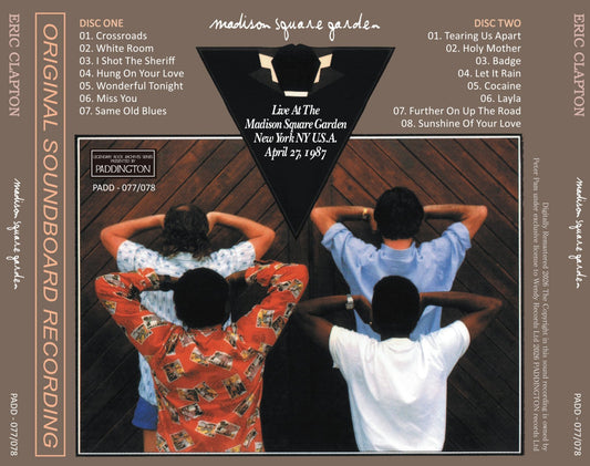 ERIC CLAPTON / 1987 MADISON SQUARE GARDEN (2CD)