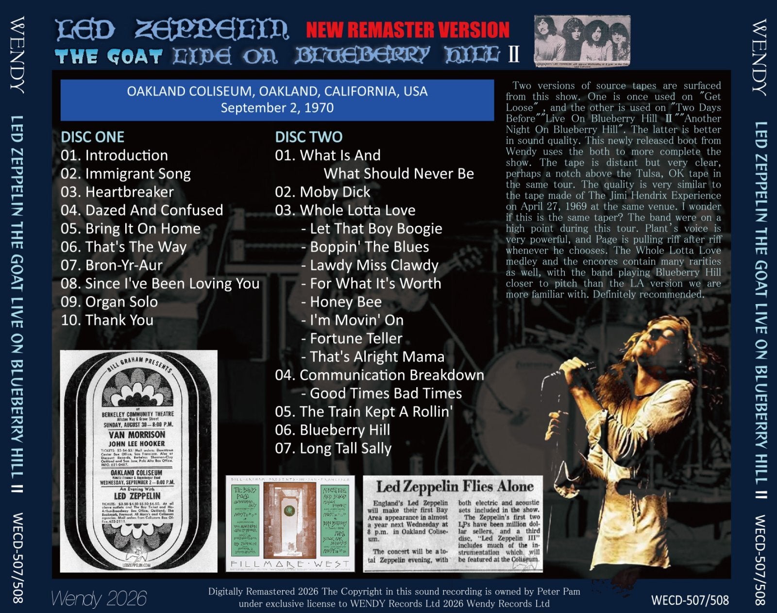 LED ZEPPELIN / 1970 THE GOAT LIVE ON BLUEBERRY HILL II (2CD