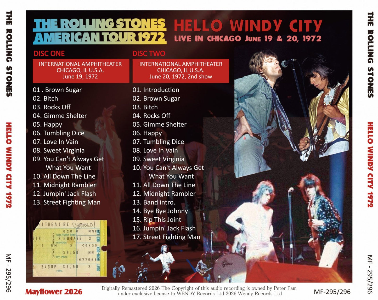 THE ROLLING STONES / 1972 HELLO WINDY CITY (2CD)