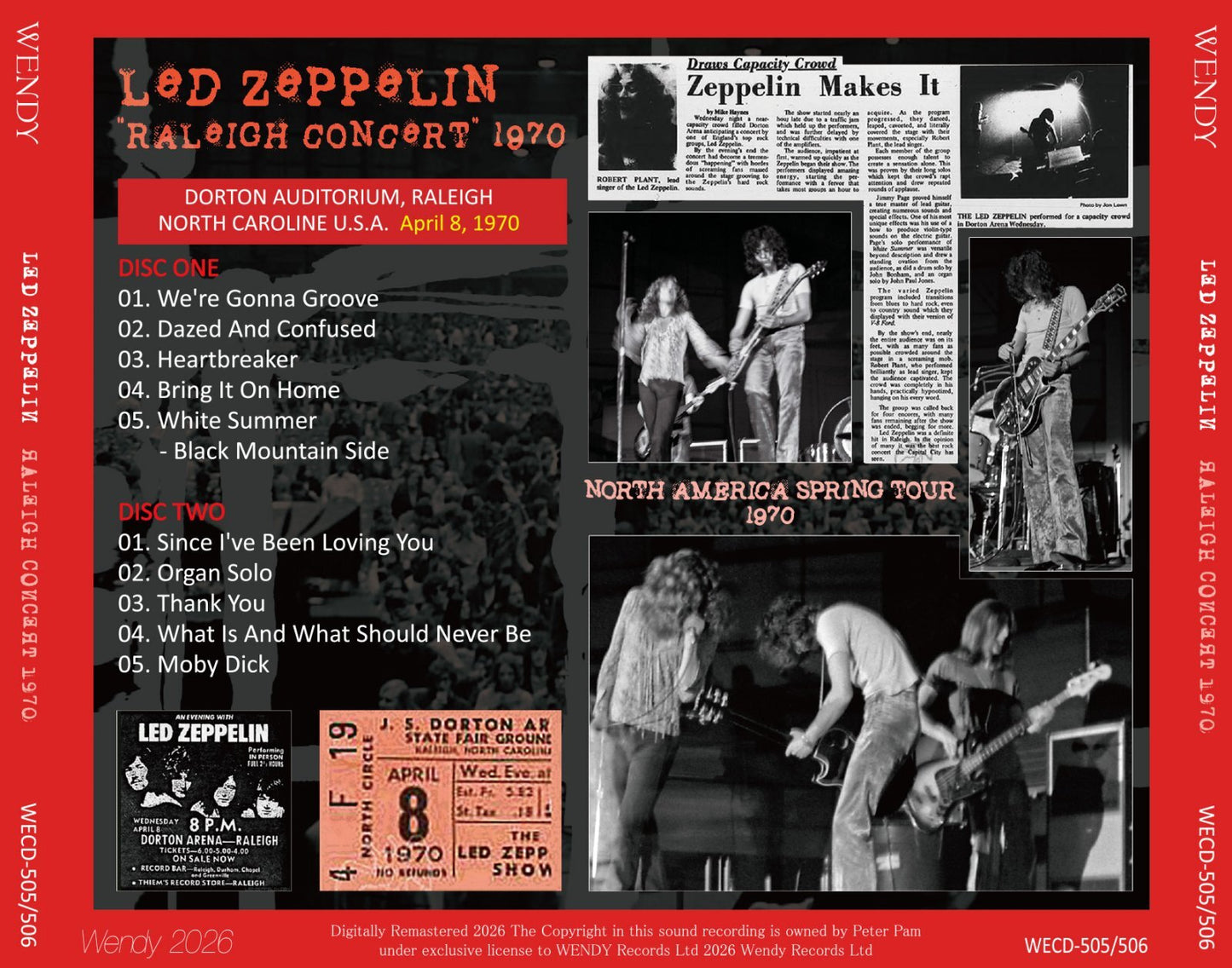 LED ZEPPELIN / 1970 RALEIGH CONCERT (2CD)