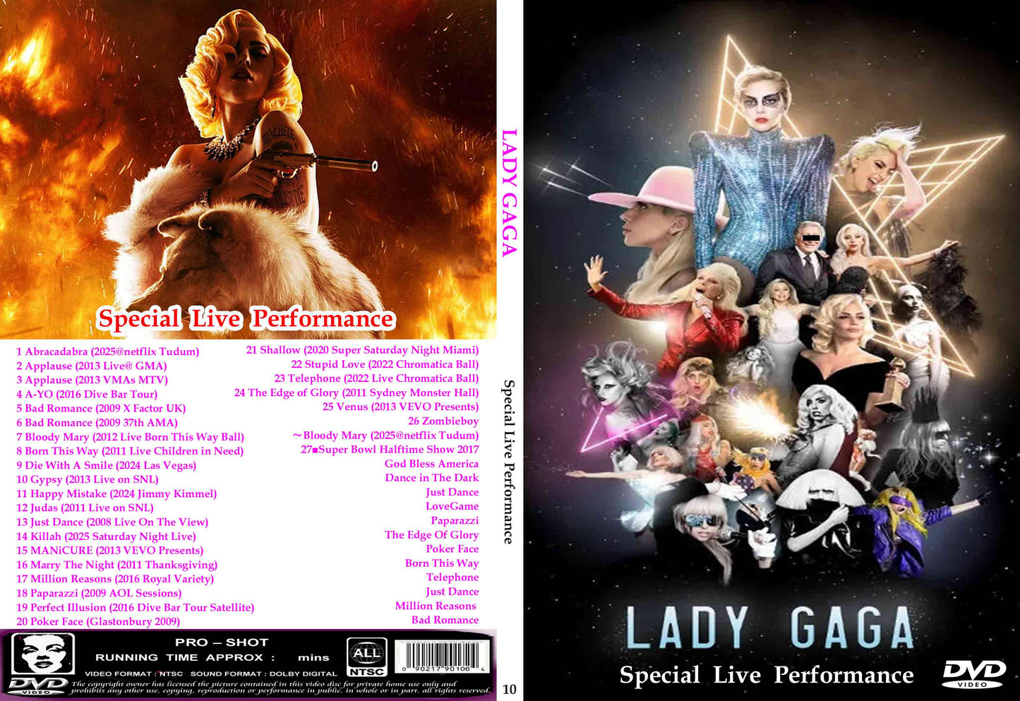 Lady Gaga / Special Live Performance Labelless white discs (1DVDR)