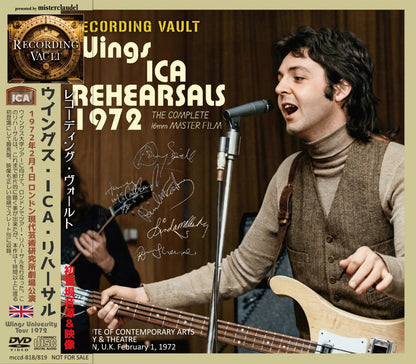 PAUL McARTNEY / 1972 RECORDING VAULT WINGS ICA REHEARSALS (1CD+1DVD)