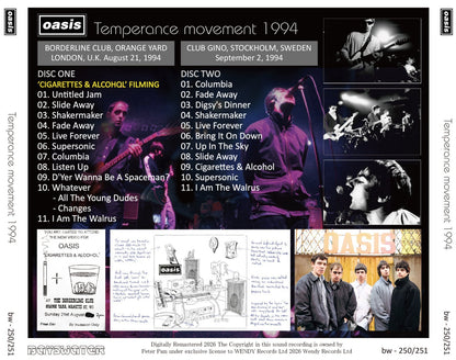 OASIS / 1994 TEMPERANCE MOVEMENT (2CD)