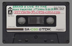 BRAND X / THE ROXY 1979 2ND NIGHT (EARLY SHOW) MASTER TAPES DI MIKE MILLARD (1CDR)