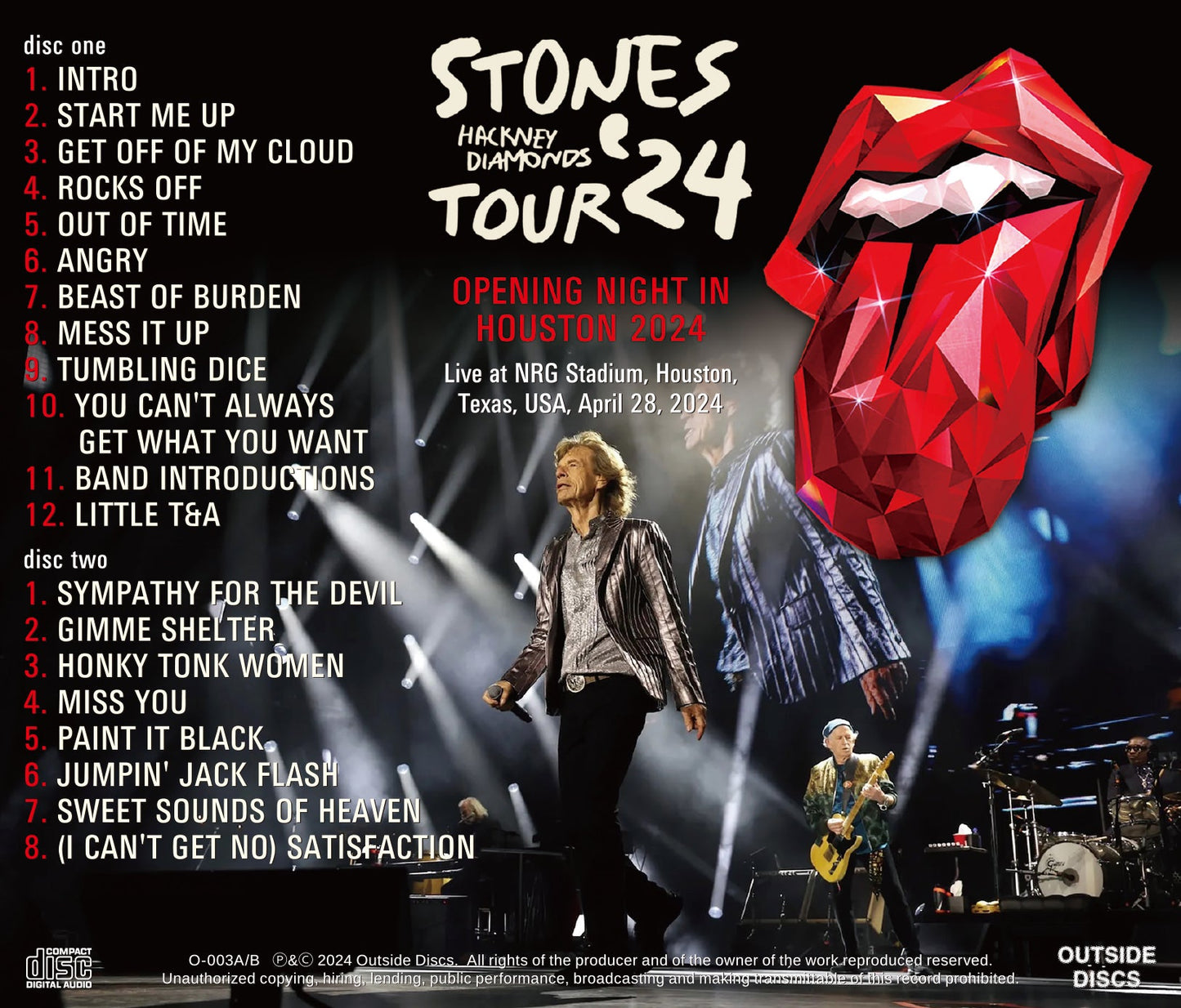 THE ROLLING STONES / OPENING NIGHT IN HOUSTON 2024 (2CD)
