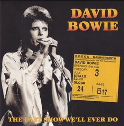 DAVID BOWIE / EL ÚLTIMO ESPECTÁCULO QUE HARÉMOS, FUNDA CON SOBRECUBIERTA (2 CD)