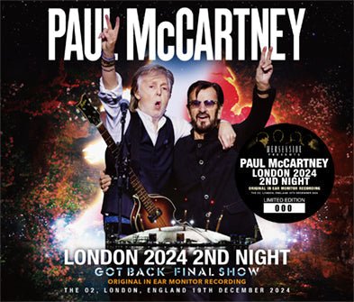 PAUL McCARTNEY / LONDRES 2024 2.ª NOCHE, ÚLTIMO CONCIERTO DE 'GOT BACK', GRABACIÓN ORIGINAL CON MONITOR INALÁMBRICO (3 CD)