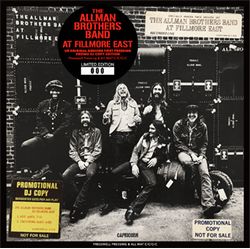 THE ALLMAN BROTHERS BAND / AT FILLMORE EAST US ORIGINAL GENUINE FIRST PRESSING PROMO DJ COPY EDITION [PRESSWELL PRESSING & ALL MAT C/C/C/C] (2CD)